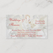 花の結婚式の招待状 名刺 (裏面)