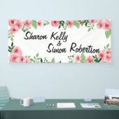 花の結婚式の旗 横断幕 (トレードショー)