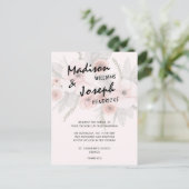 花の結婚式招待状のポストカード ポストカード (スタンド正面)