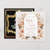 花の結婚式招待状 セーブ・ザ・デート 招待状 (正面/裏面)