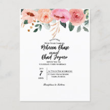 花の結婚式招待状