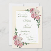 花の結婚式招待状 招待状 (正面)