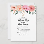 花の結婚式招待状 招待状 (正面)