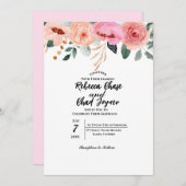 花の結婚式招待状 招待状 (正面/裏面)