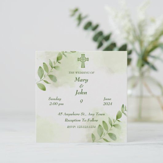 花の結婚式招待状 招待状 (スタンド正面)