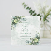 花の結婚式招待状 Save The Date 招待状 (スタンド正面)