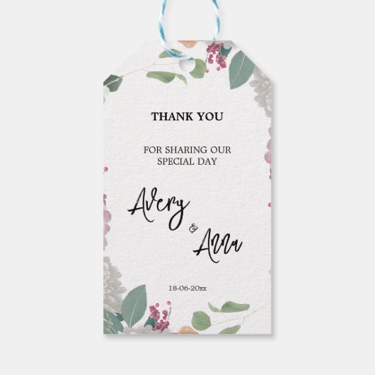 花の結婚式 ギフトタグ (裏面)