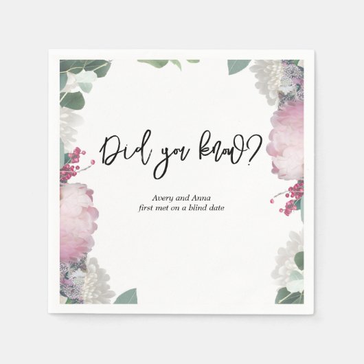 花の結婚式 スタンダードカクテルナプキン (正面)