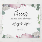 花の結婚式 スパークリングワインラベル (シングルラベル)