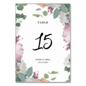 花の結婚式 テーブルナンバー (裏面)