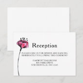 花の結婚披露宴 招待状 (正面/裏面)