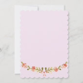 花の結婚指輪及び誓約の招待状 招待状 (裏面)