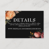 花の結婚詳細 小さな封筒カード エンクロージャーカード (正面)