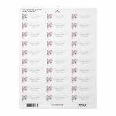 花の結婚返信住所ラベル ラベル (フルシート)