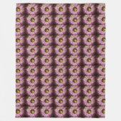 花の絵のブランケット フリースブランケット (正面)