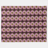 花の絵のブランケット フリースブランケット (正面(横))