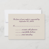 花の絵の結婚記念日出欠確認カード 出欠カード (裏面)