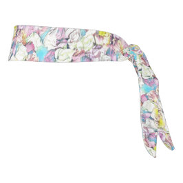 花の絵画鉢巻に咲くオレンジ色の蝶の タイヘッドバンド