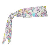 花の絵画鉢巻に咲くオレンジ色の蝶の タイヘッドバンド (回転270)