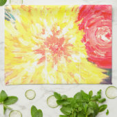 花の絵画 キッチンタオル (折り畳み)