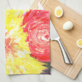 花の絵画 キッチンタオル (四つ折り)