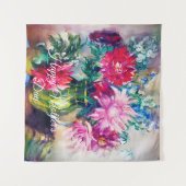 花の絵画 タペストリー (正面(横))