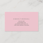 花の絵 名刺/ピンク&グレー 名刺 (裏面)