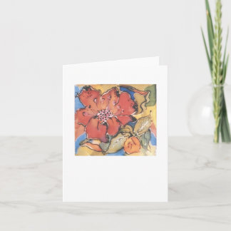 花の絹の絵画のNotecard カード