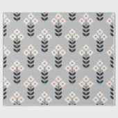 花の継ぎ目のないデザイン。北欧スタイル ラッピングペーパー (フラット)