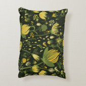 花の継ぎ目のない模様 アクセントクッション (裏面(縦))