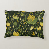 花の継ぎ目のない模様 アクセントクッション (裏面)