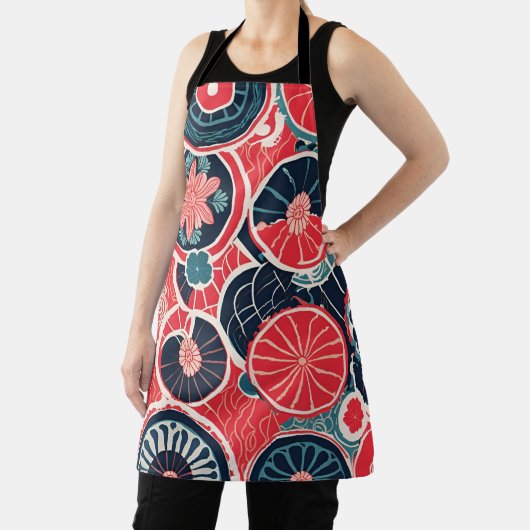 花の継ぎ目のない模様 エプロン (インサイチュ)