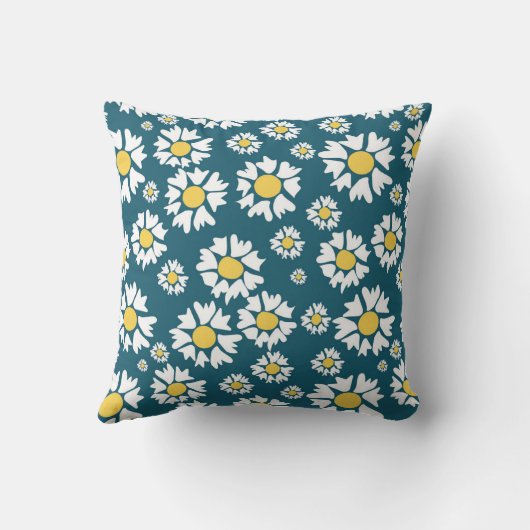 花の継ぎ目のない模様 クッション (裏面)