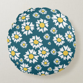 花の継ぎ目のない模様 ラウンドクッション