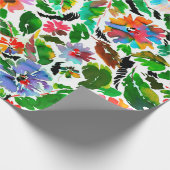 花の継ぎ目のない模様 ラッピングペーパー (角)