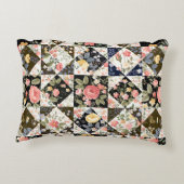 花の継ぎ目のない継ぎはぎ模様 アクセントクッション (裏面)