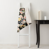 花の継ぎ目のない継ぎはぎ模様 シェルパブランケット (インサイチュ)