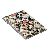 花の継ぎ目のない継ぎはぎ模様 ノートブック (右側)