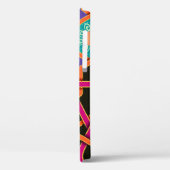 花の緑のオレンジと紫色の幾何学民族ナ Case-Mate iPhoneケース (裏面 / 左)