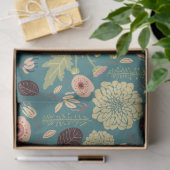 花の緑のピンク 薄葉紙 (ギフト)