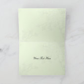 花の緑の鳥籠、愛鳥は感謝していしています サンキューカード (内部)