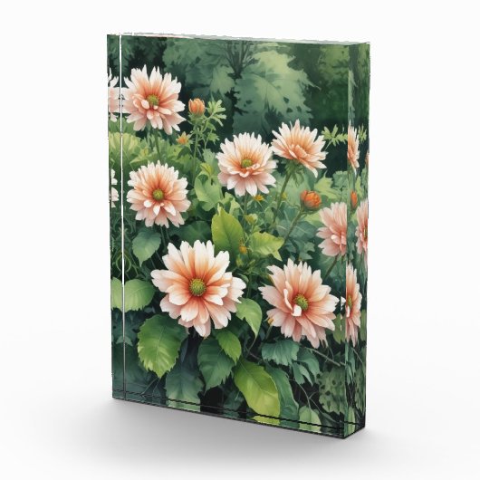 花の緑エレガント水色 フォトブロック (右)