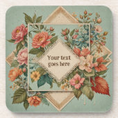 花の編集可能 コースター (正面)