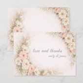 花の編集用ブーケの Save the Date カード (正面/裏面)