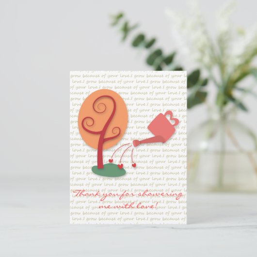 花の缶花と愛の植物 ポストカード (スタンド正面)