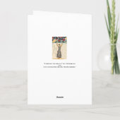 花の美しいのイラストレーションの女性を包含して下さい カード (裏面)