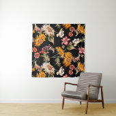 花の美しいパターンシームレス。生地の質感 タペストリー (インサイチュ(横))