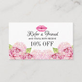 花の美しいビジネス紹介カード 紹介カード (正面)