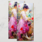 花の美しいブックマーク メニュー (正面/裏面)