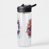 花の美しいユニコーン ウォーターボトル (左面)
